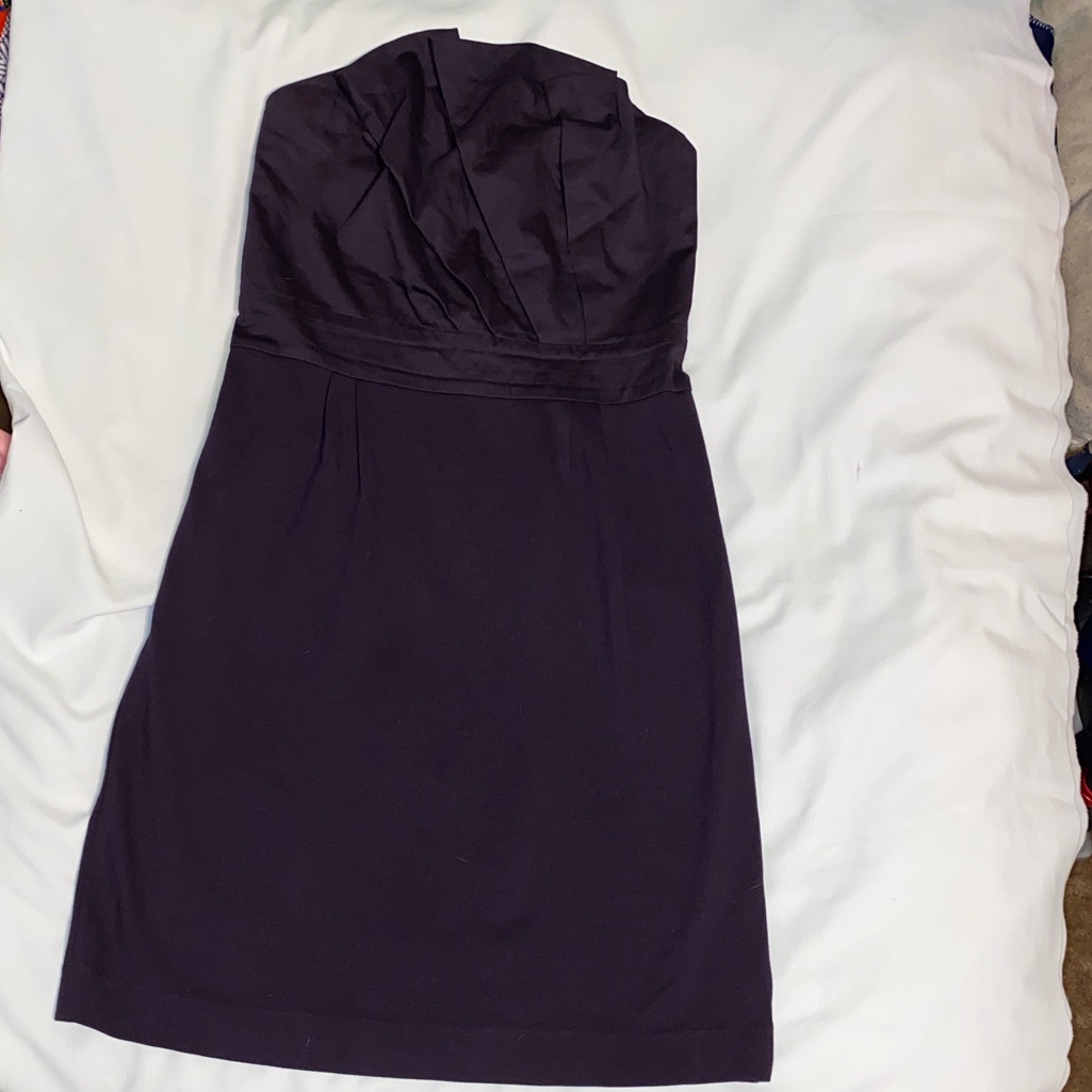 Deletta Strapless Ribbed Torso Dress Size Small